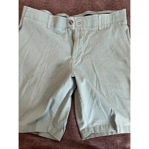 Nat Nast Mens Shorts 36 Blue/aqua Teal Chino Flat Front 9"Inseam
